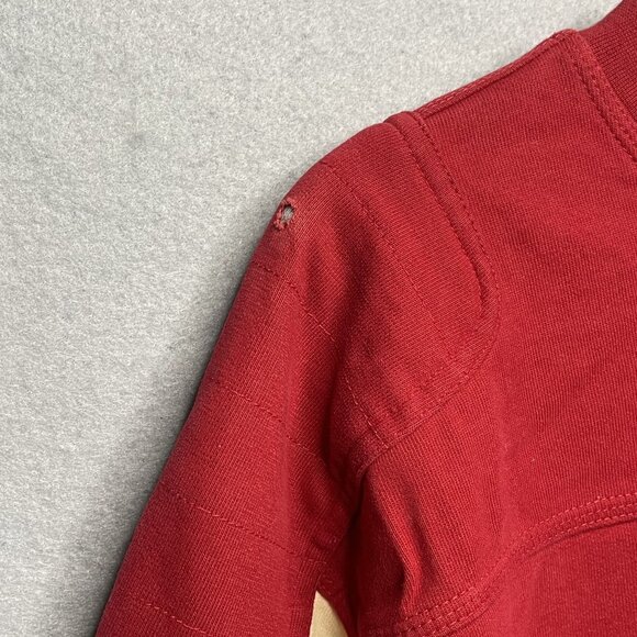 Orvis Crewneck Rugby Striped Heavy Duty Long Sleeve Red Baige XL - Picture 4 of 14